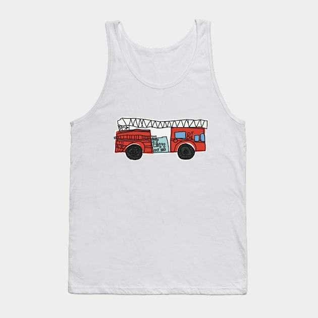 Firetruck Tank Top by ticklefightclub